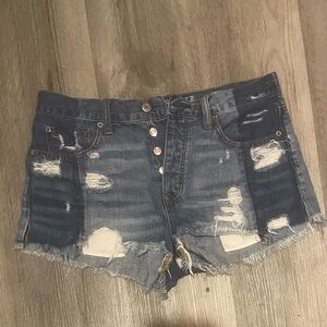 AMERICAN EAGLE HIGH-RISE FESTIVAL JEAN SHORTS SIZE 8